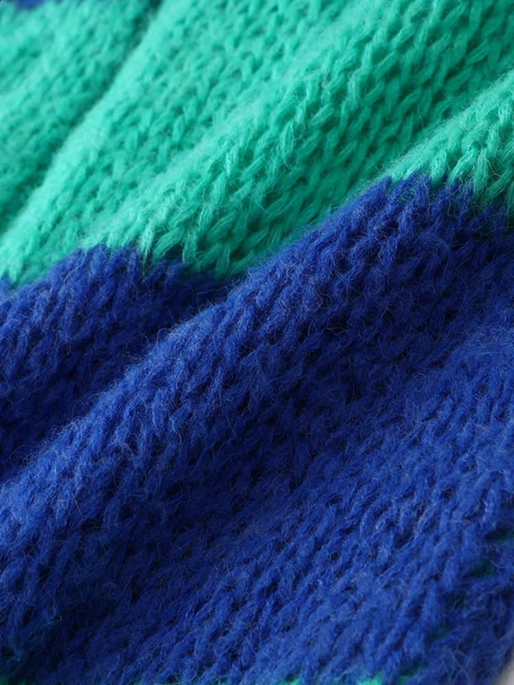 Long Knitted Cardigan Women Casual Striped Sweater Autumn Winter Vintage Loose Maxi Cardigan Lady Elegant Street Jacket Knitwear 240813