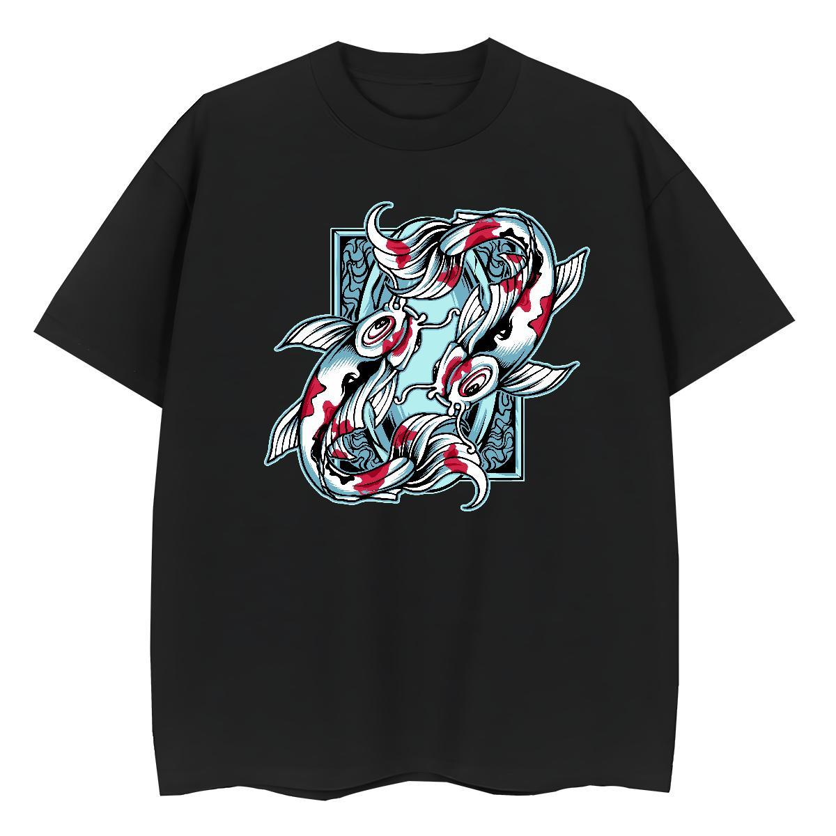 Classic Man T Shirts sick fish O Neck Short Sleeves Street Casual Custom Big Size 230g Cotton Tshirt for Man Woman Customized Tops Shirt