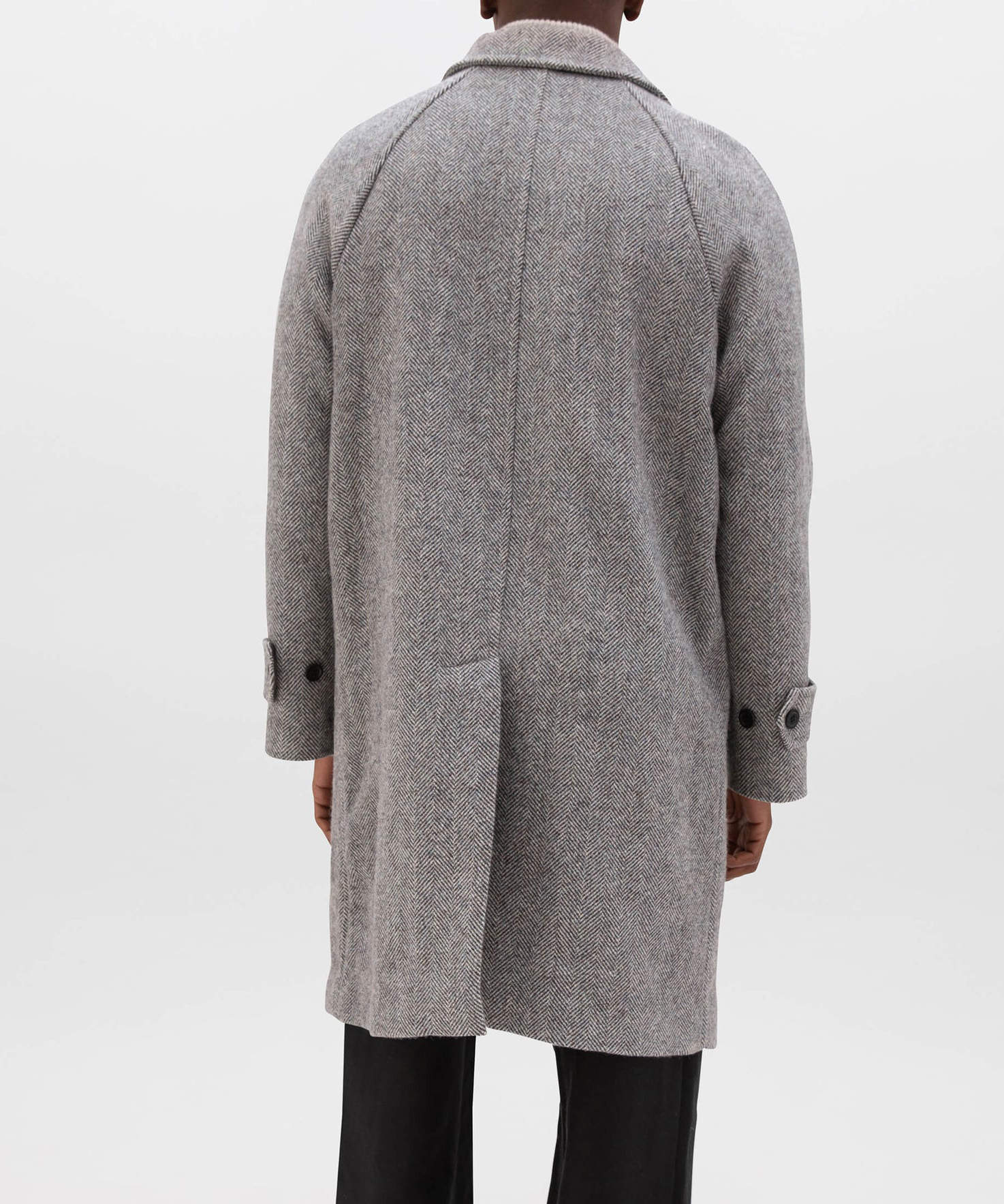 Men's Wool Blend Overcoat Classic Stand Lapel HarringboneTailored Blazer Coat Autumn Winter Windbreaker Custom Made Plus Size