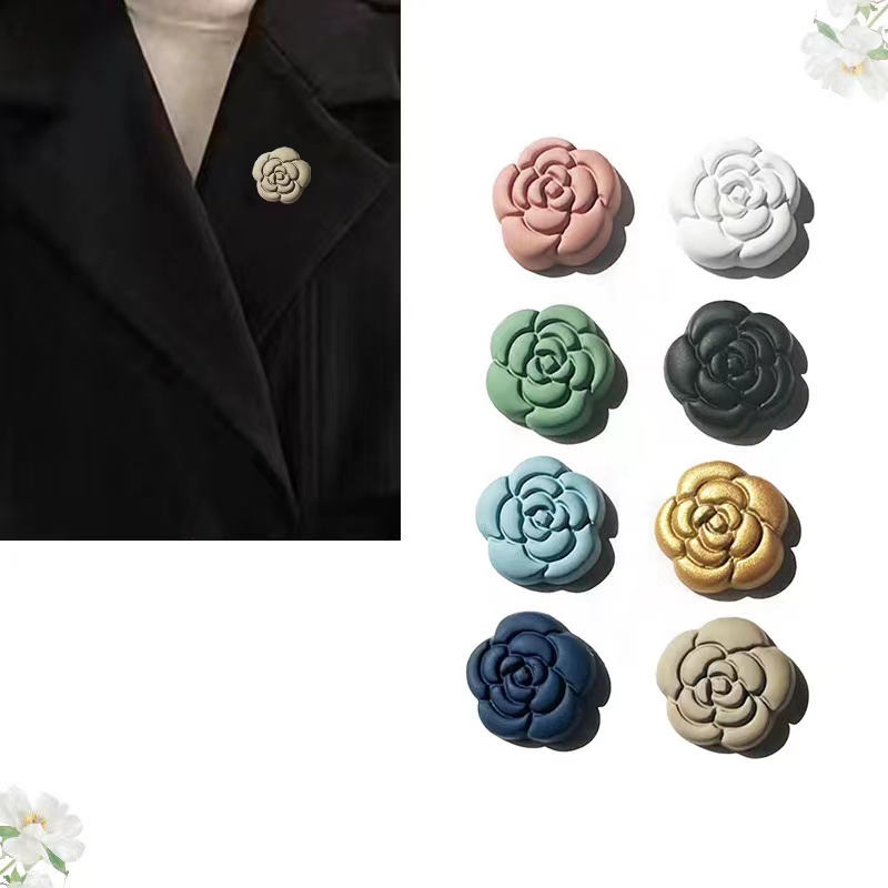 Camellia magnetic buckle scarf buckle collar clip magnetic suction buckle brooch scarf shawl fixed anti light magnetic buckle