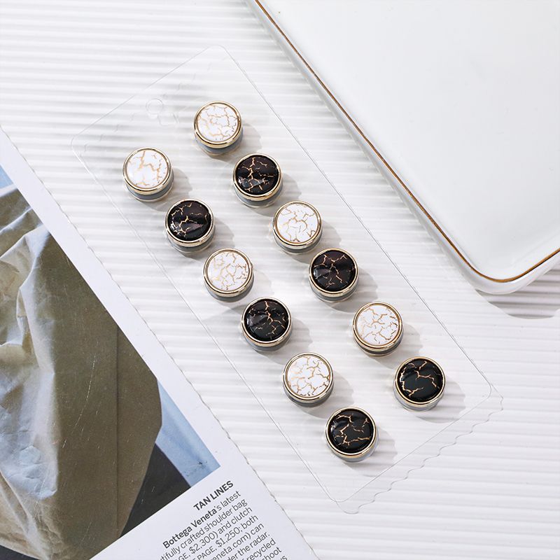 Vintage round magnetic buckle scarf buckle collar clip magnetic suction buckle brooch scarf shawl fixed anti light magnetic buckle
