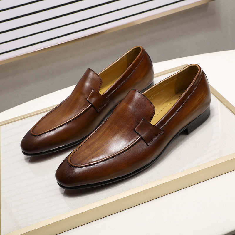 CMM Classic One Foot Casual Mens Shoes with Leather Top for Mens Wedding Banquet Leather Shoes for Men and Leather Shoes for Men