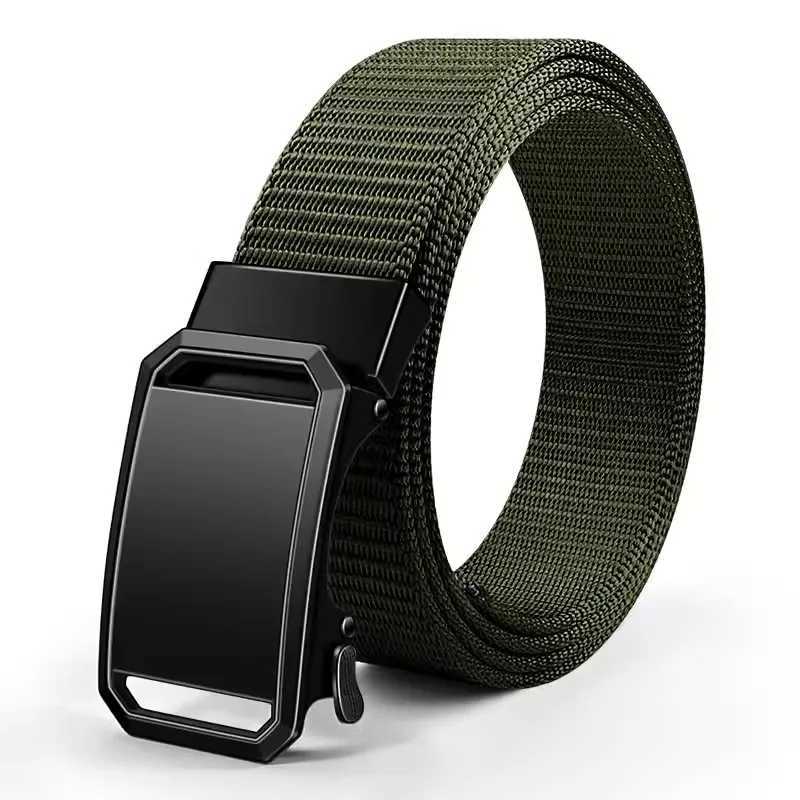 Metal mens belt nylon breathable belt mens denim design belt outdoor tactical belt military gift belt W240807