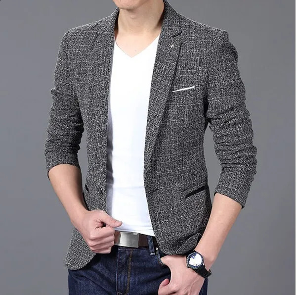 Drop coarse tweed mens wedding dress British style final custom brown bone jacket button fashion top 240812