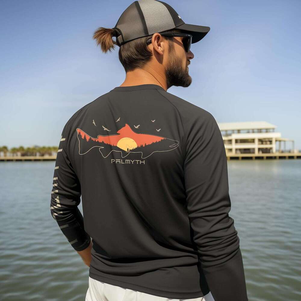 Long Sleeve Shirts For Men Sweatshirt Fishing Sun Protection Graphic Tee Streetwear Casual Tops Clothes sweatshirts