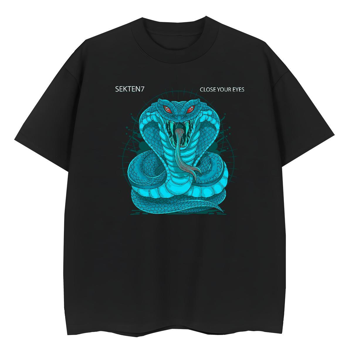 High Quality T Shirts Men snake Short Sleeve Soft Home Outdoor DIY Printed 230g Pure Cotton Men Tshirts New Arrival Tops Shirt