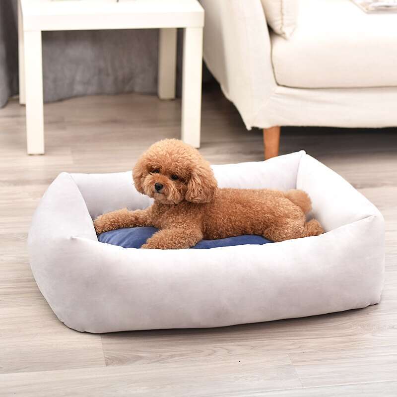 Rectangle Dog Bed Soft Veet fabric Pet bed for Dogs & Cats with Non Slip Bottom