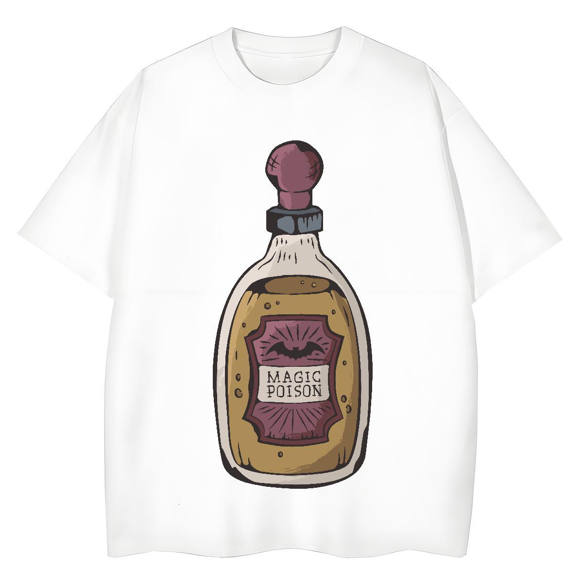 Cool Design T-Shirts bottle Short Sleeve O-Neck Beach Customized Print 230g Cotton Mens Tshirts Fashion Design Tees Shirts