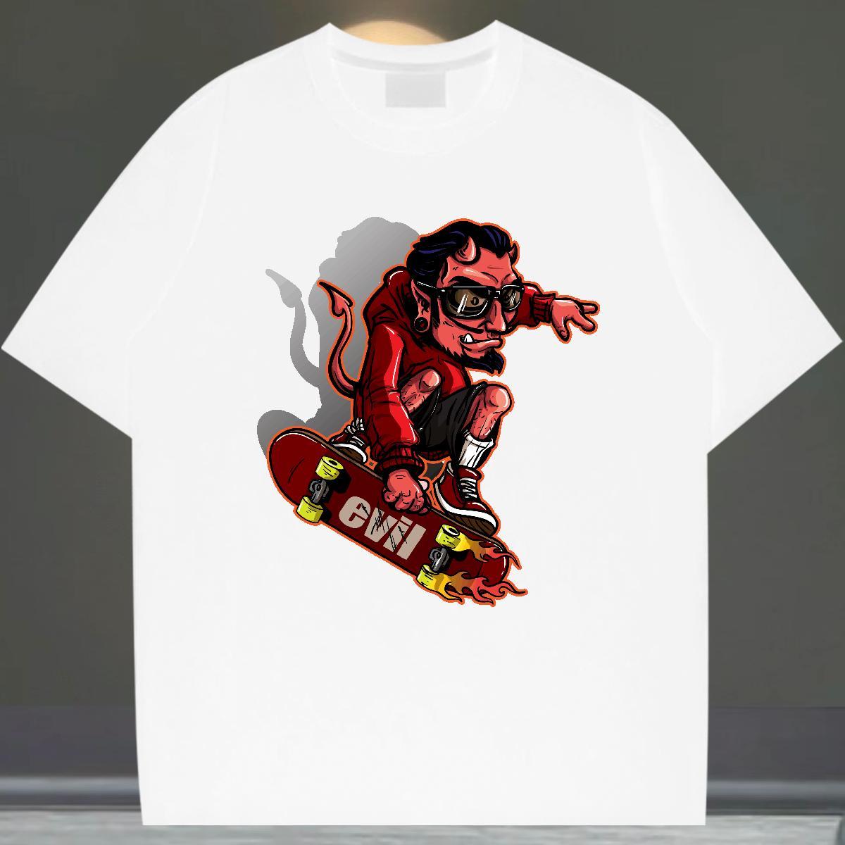 Designer Men Tops Tees Sport 230g Cotton Graphic O Neck Short Sleeves skateboarding T-Shirts for Men New Designer Polos