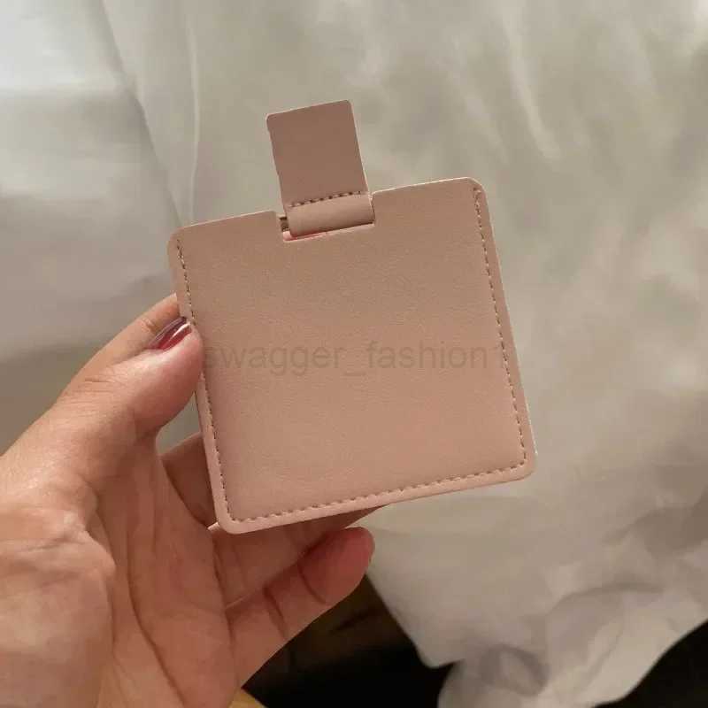 Stainless Steel Handheld Makeup Mirror Square Refine Makeup Vanity Mirrors with Handle Mirror Compact Mirrors Compact PocketXJ240813