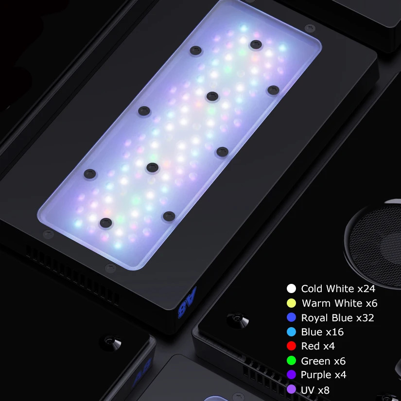 A8se Smart Full Spectrum 215W WiFi APP Programmable Saltwater Aquarium Coral Reef LED Light 240812
