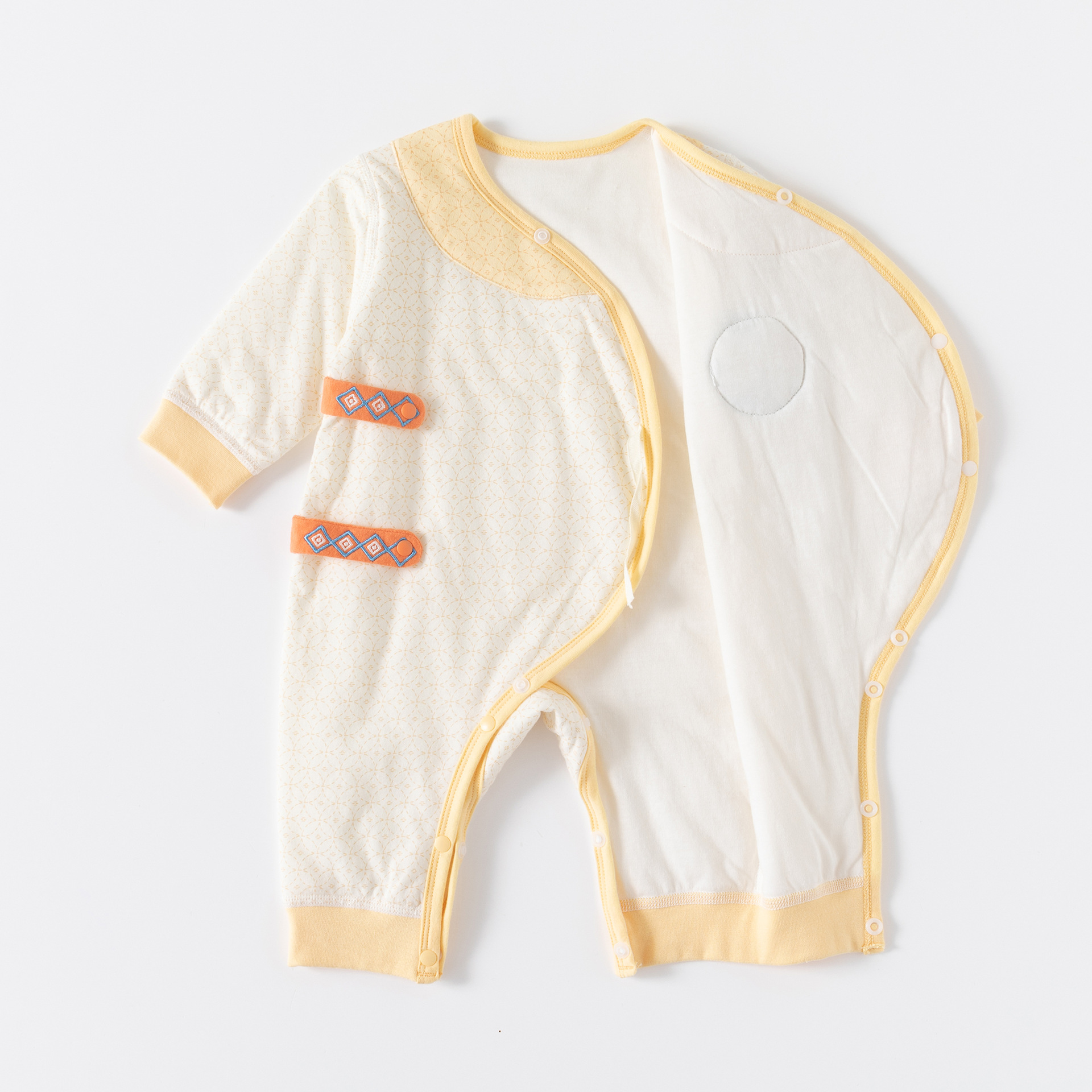 Baby cotton jumpsuit Thin cotton boneless clothing autumn and winter pure cotton newborn butterfly suit baby crawling suit
