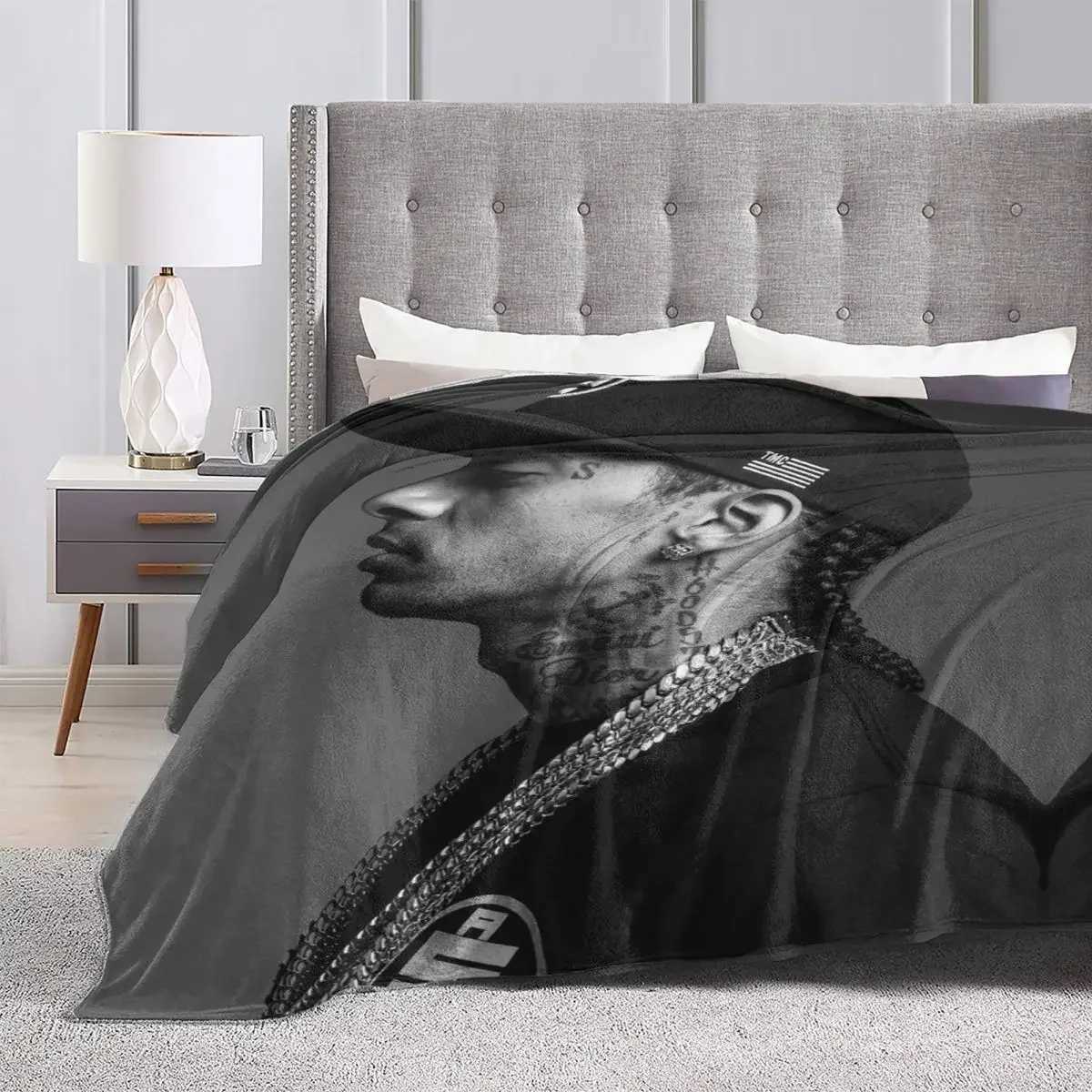 N-Nipsey Hussles Soft Warm Blanket Hip Hop Singer Travelling Bedding Throws Spring Novelty Flannel Bedspread Sofa Bed CoverXJ240813