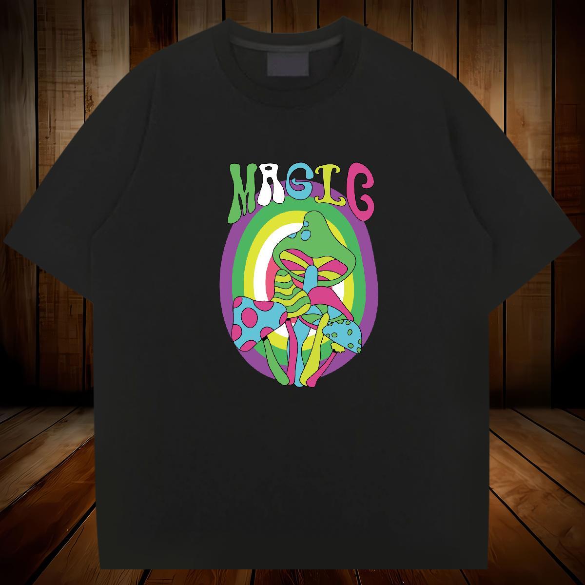 Casual New Mens Tshirts mushroom Daily Outfit 100% Cotton 230g Wear Breathable Soft Brand Man T Shirts Custom Cartoon