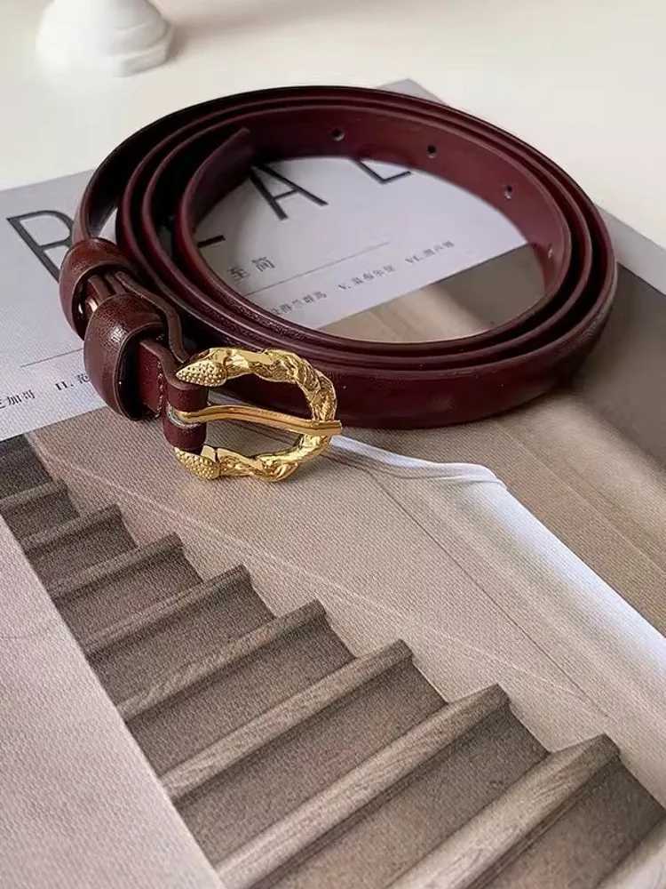 Fashionable womens cow split style belt retro pin buckle belt pants office womens clothing accessories casual belt W240807