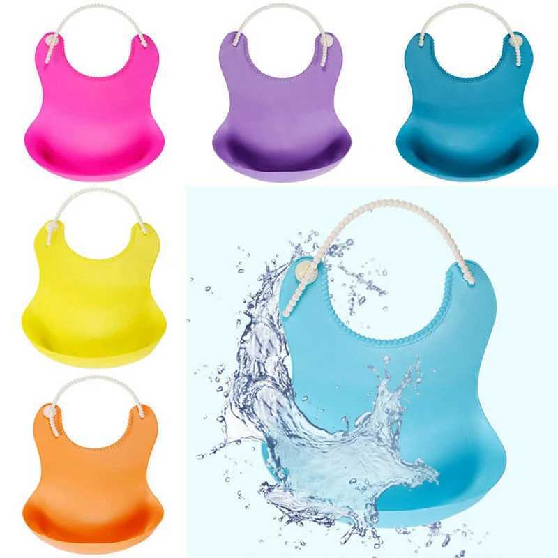 Bibs Burp Cloths Fashionable Silicon Baby Bib Waterproof Infant Bibs Newborn Feeding Cloth Toddle Boys Girls Adjustable Different Styles of BibsL4812