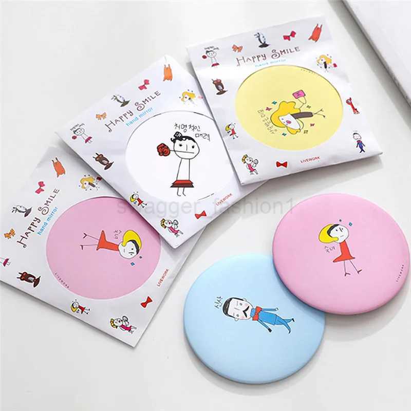 1pc Makeup Mirror Portable Hand Mini Make Up Mirror Travel Round Pocket Cosmetic Mirror Portable Beauty Makeup Tools AccessoriesXJ240813