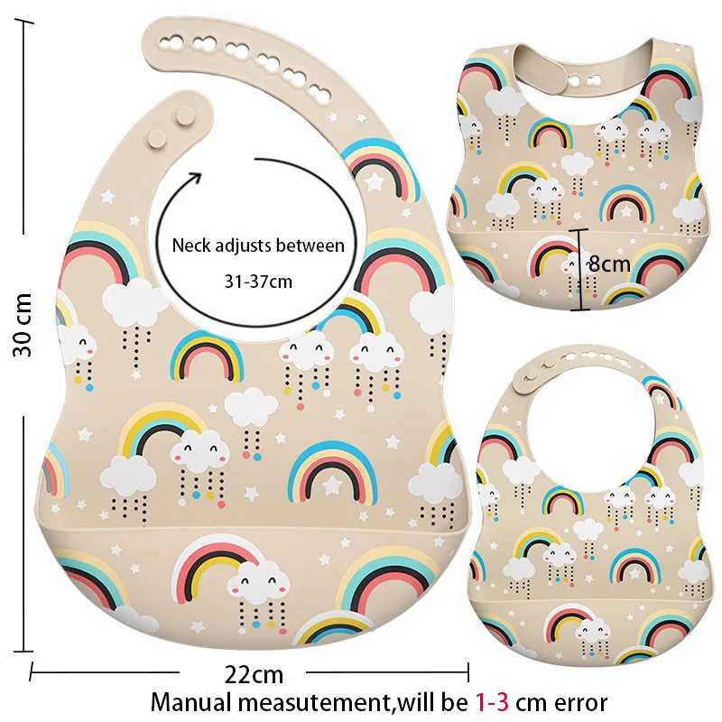Bibs Burp Cloths 100%Food Safe Approve Silicone Childrens Products Personalized Collapsible Baby Bibs Adjustable Toddler Bib Baby StuffL4812