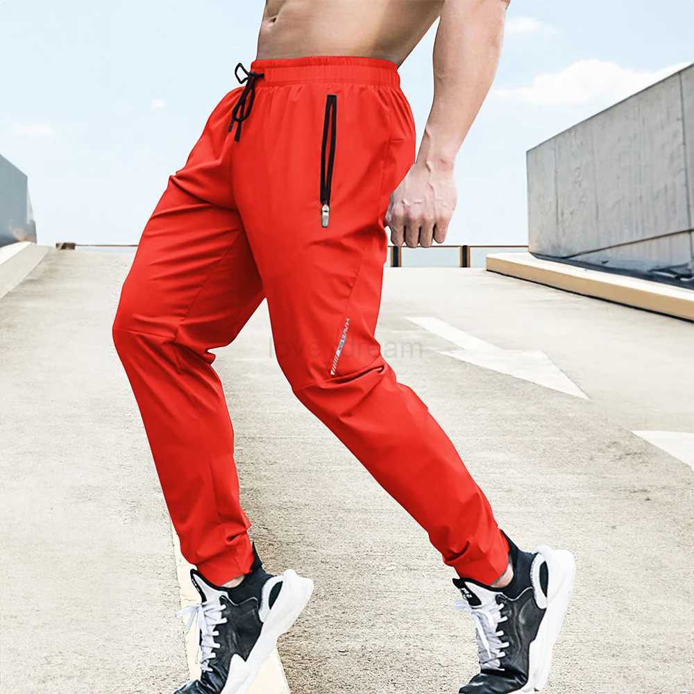 Summer Stretch Men Track Pants Casual Clothing Elastic Waist Jogging Mens Pants Outdoor Training Fitness Breathable Long PantsXJ240813