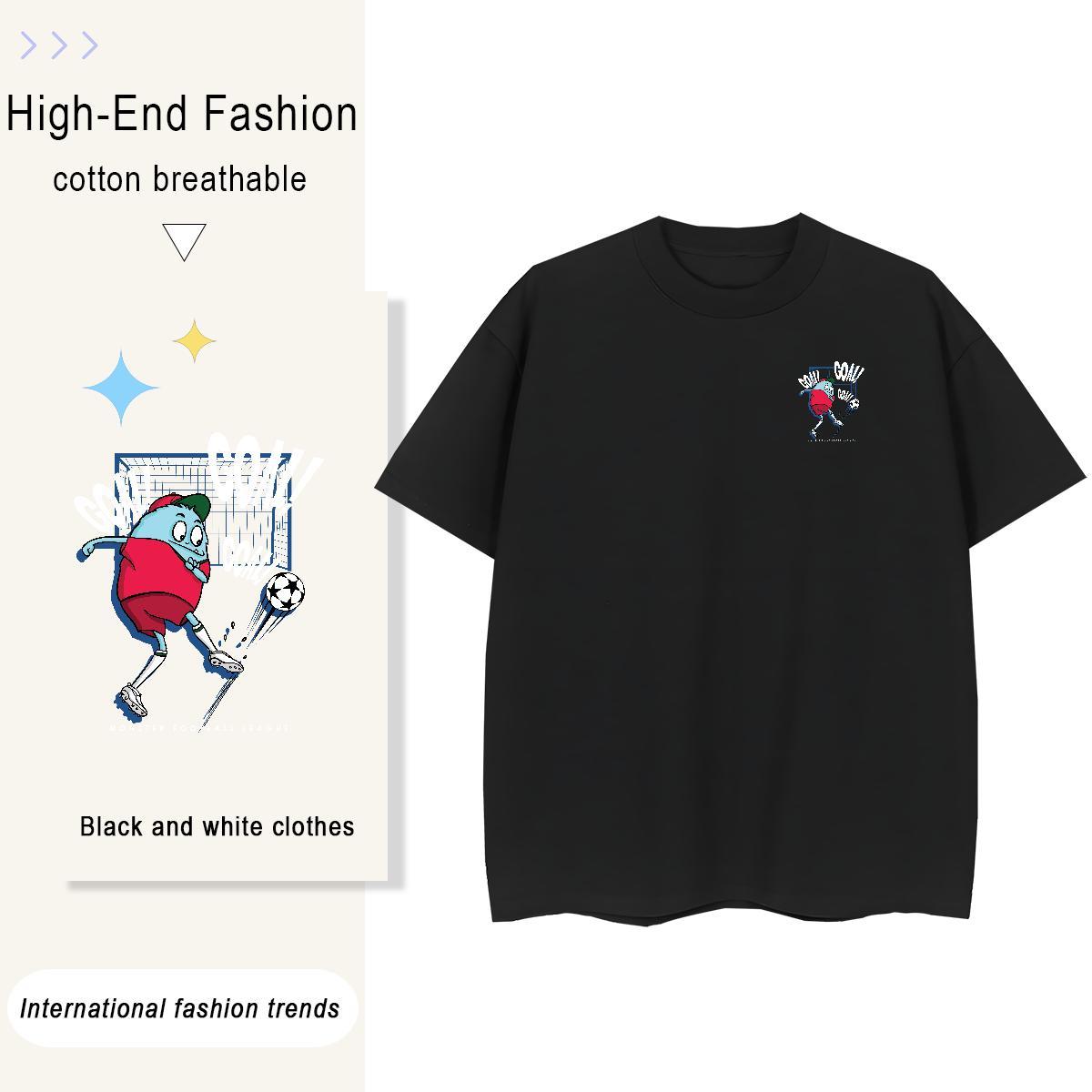 T-Shirts 230g Cotton plush Street wear Hip Hop Short Sleeve O-Neck Graphic Mens Tshirts Classic High Quality Clothings