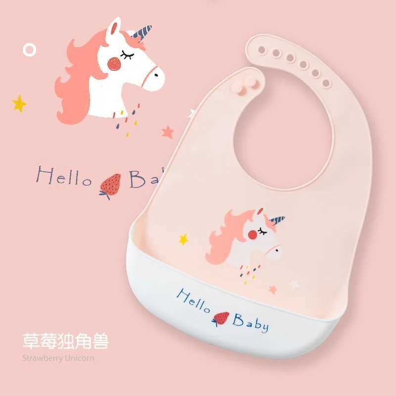 Bibs Burp Cloths Baby Bib Silicone Saliva Towel feeding Baby Scarf Adjustable Animal Picture Waterproof Saliva Dripping silicone Bibs Burp ClothsL4812