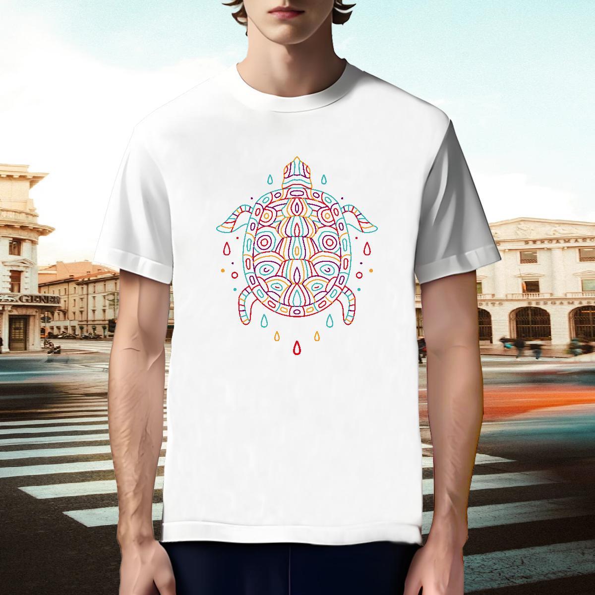 Wholesale T shirt tortoise Breathable Sports Casual White Plus Size 230g Cotton Men Tops Tees Classic Casual Tee Shirt