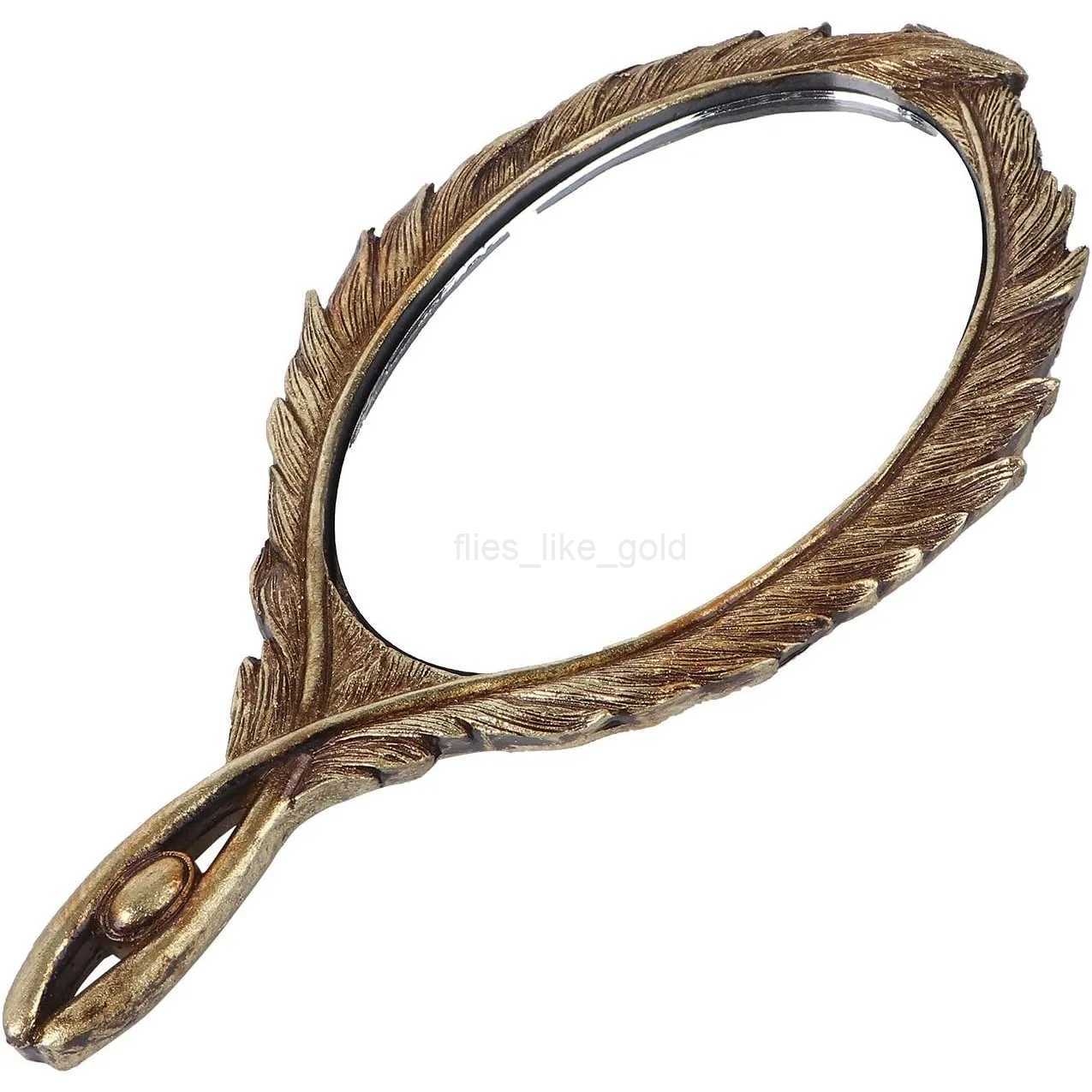 Vintage hand mirror Baroque antique decorative hand mirror portable makeup mirror personal princess makeup mirror W240813