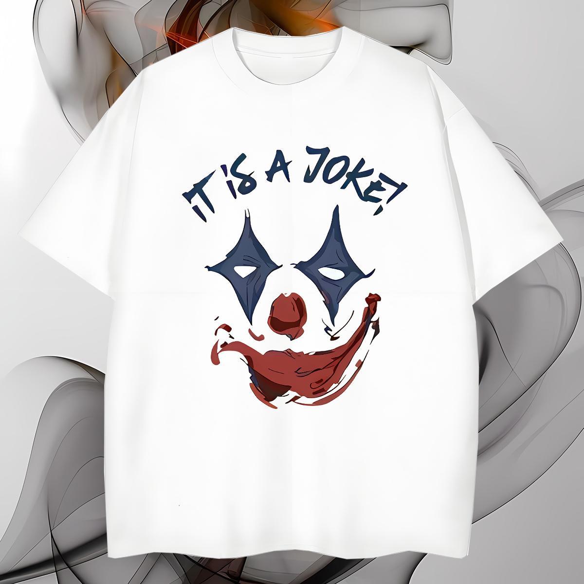 Cool clown T shirt Street Wear Mens Tshirts 230g 100% Cotton Factory Direct Breathable Custom Printing Tops