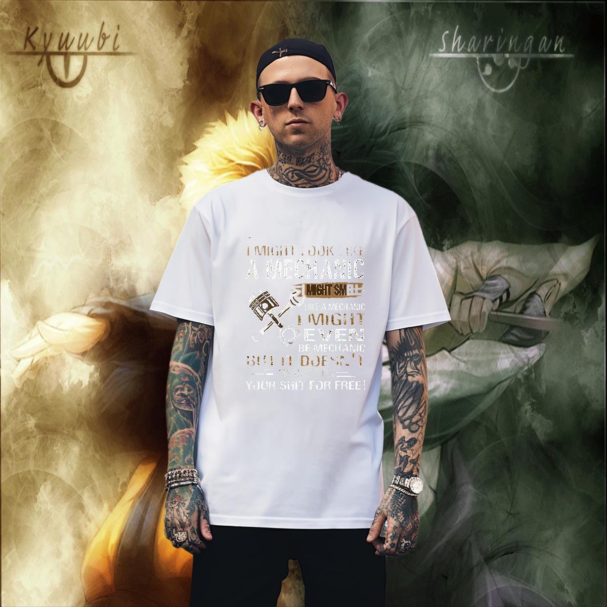 Loose letter Mens T Shirts Daily Outfit Mens Tshirts 100% Cotton 230g Brand Crew Neck Breathable Black White Wear