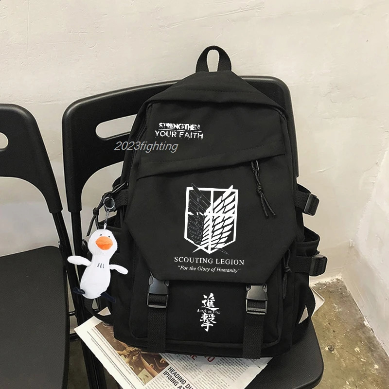 Attack Titan Backpack Travel Student College Unisex School Bag Cool Laptop Mochila Fashion for Men and Women 240813