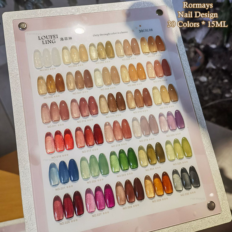 Rormays Summer New Jelly Color gel Polishing 30PCS Nude Color Ice Permeable Durable gel Varnish UV LED Shiny Nail Soaking Primer Wholesale factory