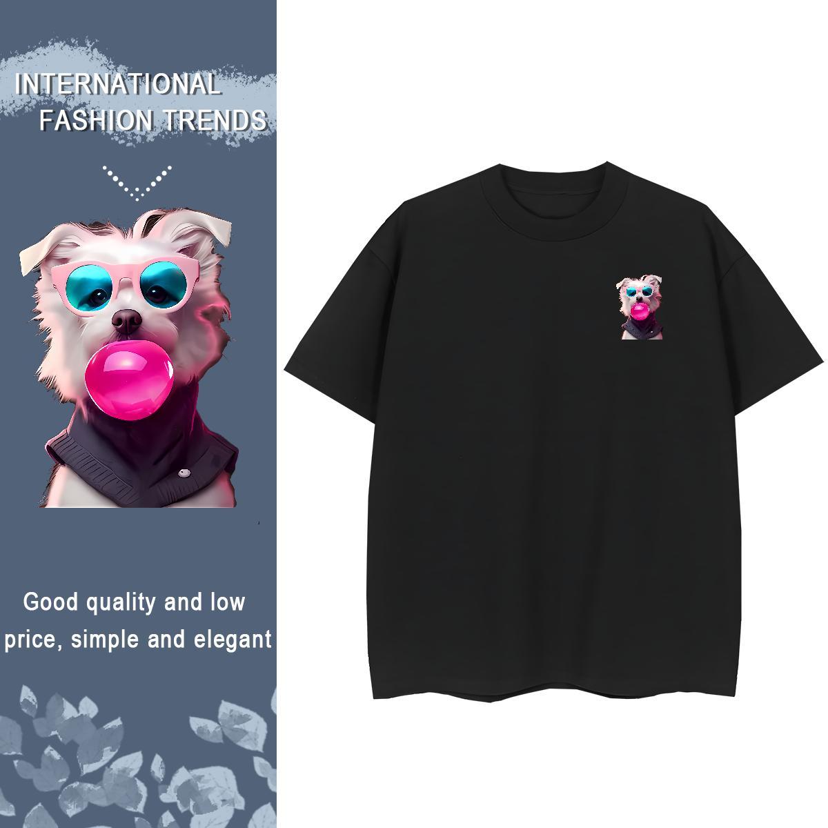 T Shirt For Man 100% Cotton 230g Sports Casual Breathable Crew Neck Floral Print Men Tees Factory Direct High Quality Tee Shirt
