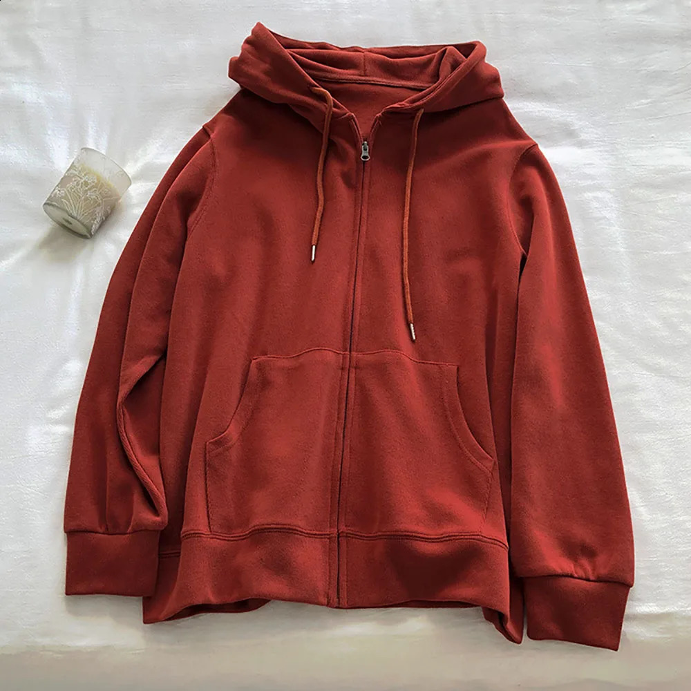 Hoodies Women Spring Autumn Thin Zipper Cardigan Sweatshirts Fashion Purple Loose All-matched Hooded Outerwear Female 240812