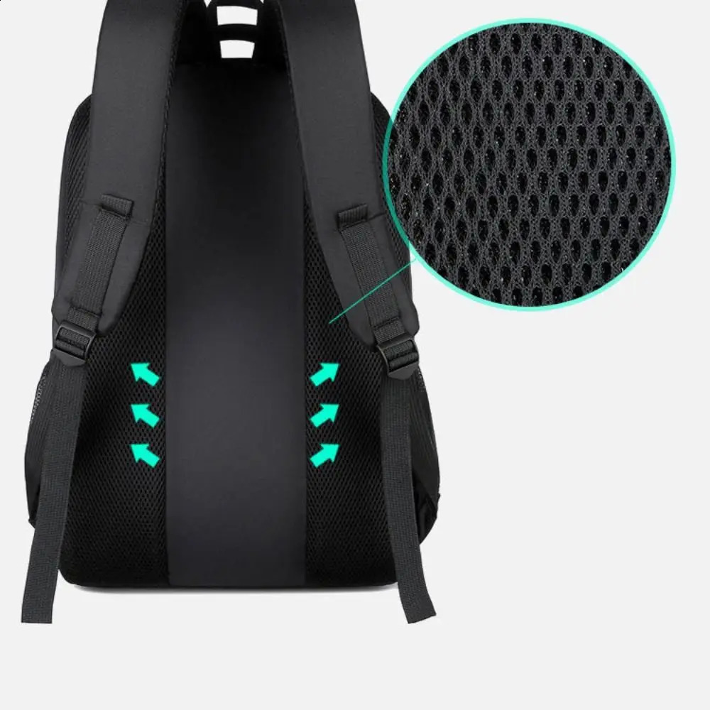 Mens backpack multifunctional business laptop waterproof movie mens casual bag w240813
