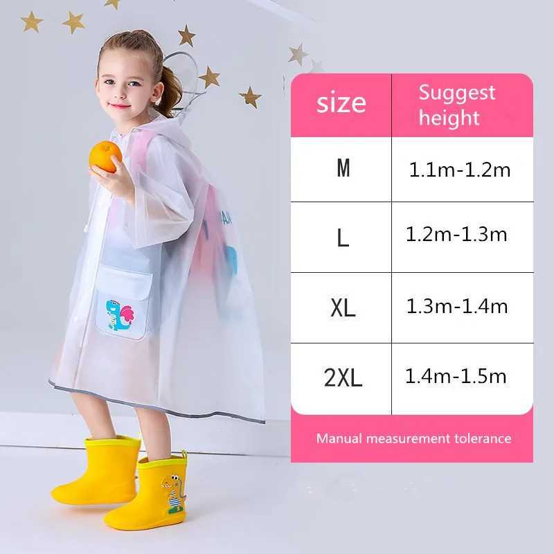 Cute student baby raincoat outdoor travel mountaineering waterproof raingear child impermeable rain poncho boy girl raincoatgift Y240810