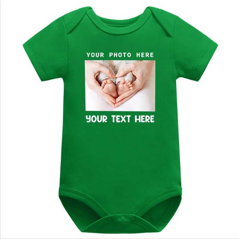 Customized photos of baby tight fitting clothes personalized photos of baby girls clothing customized text shirts personalized newborn baby clothing 0