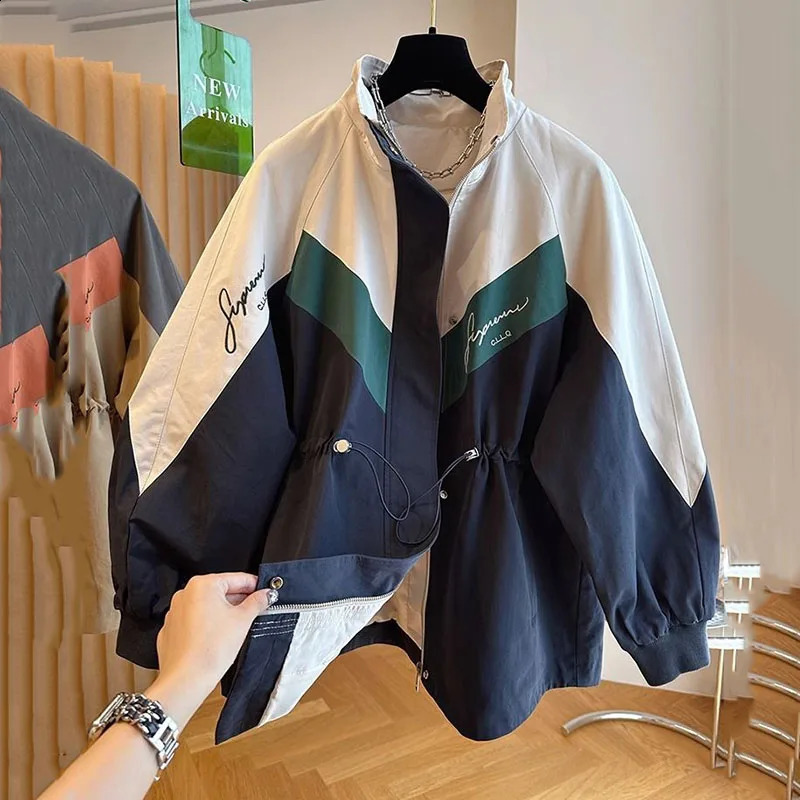 Spring Autumn Women Jacket Fashion 2024 Korean Casual Hooded Slim Windbreaker Female Wild Loose Ladies Outerwear Tops 240812