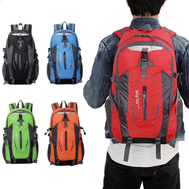 Waterproof travel backpack 40L mens climbing bag hiking outdoor sports highquality nylon 240813