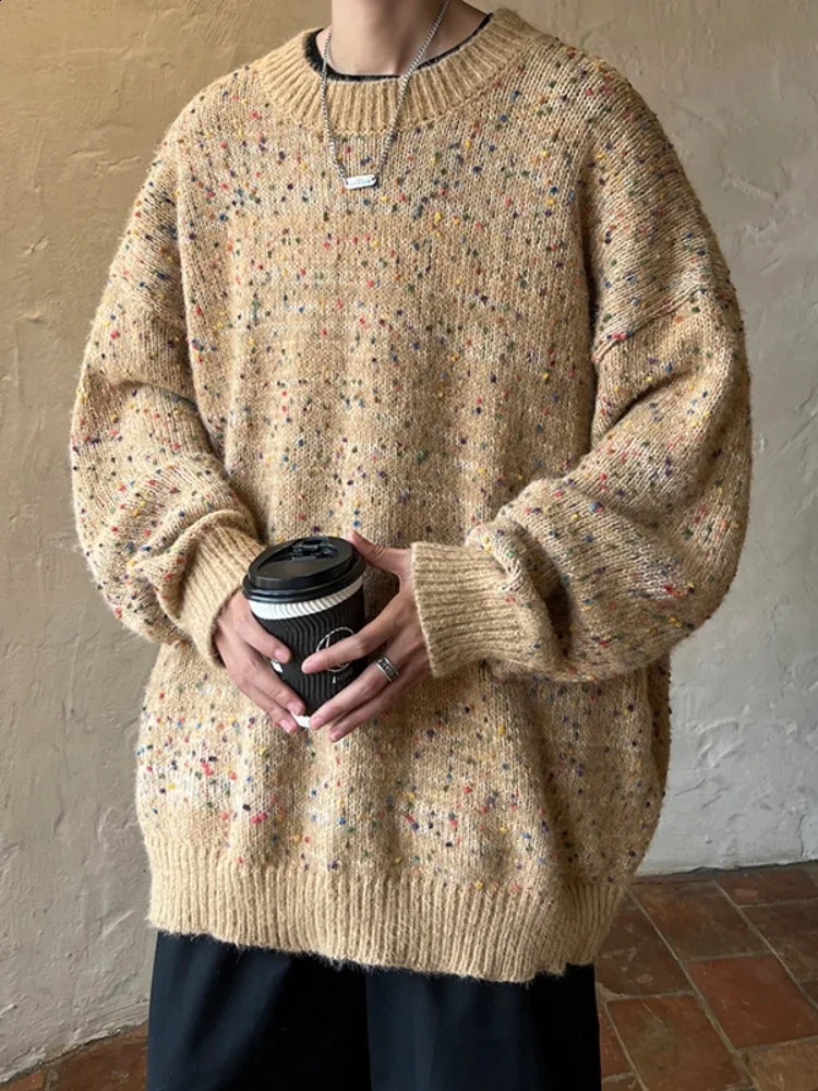 2024 British Style Men Winter Round Neck Warm Sweater Slim Fit Pullover Knitwear Neck Men Knitwear Pullovers Plus Size S61 240812