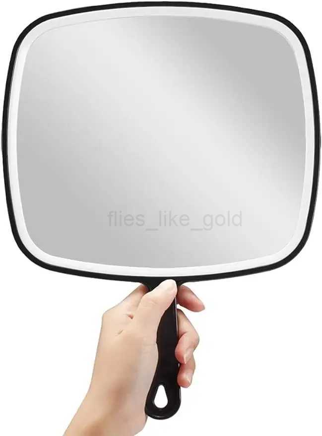 Handheld large mirror portable handheld mirror with handle suitable for hairdressers showermakers hairdressers and womens salons W240813