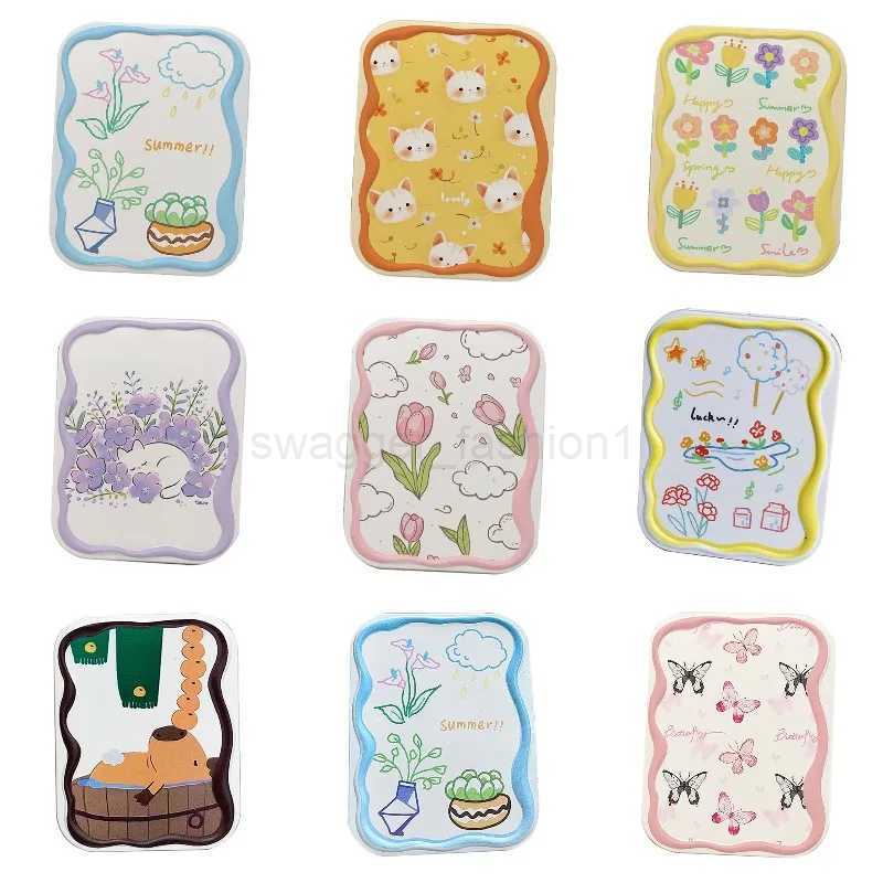 Pocket Makeup Mirror Mini Folding Kawaii Portable Travel Mirror Square Small Makeup Mirror With CombXJ240813