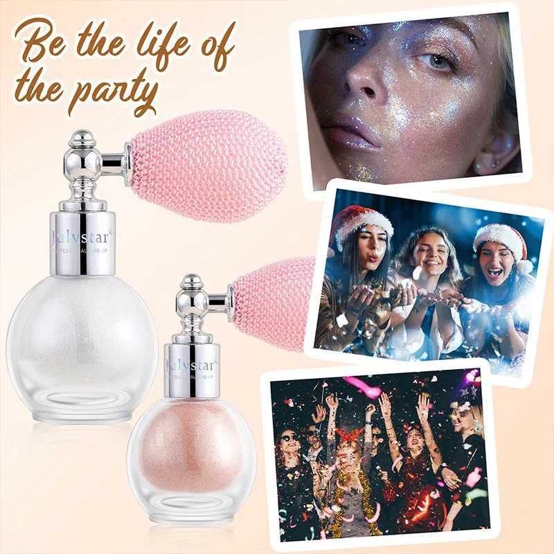 Micro Light Highlander Powder Spray Bright Flash High Gloss Durable Anti Sweat Stage Makeup Facial Body Highlight Contour W240812