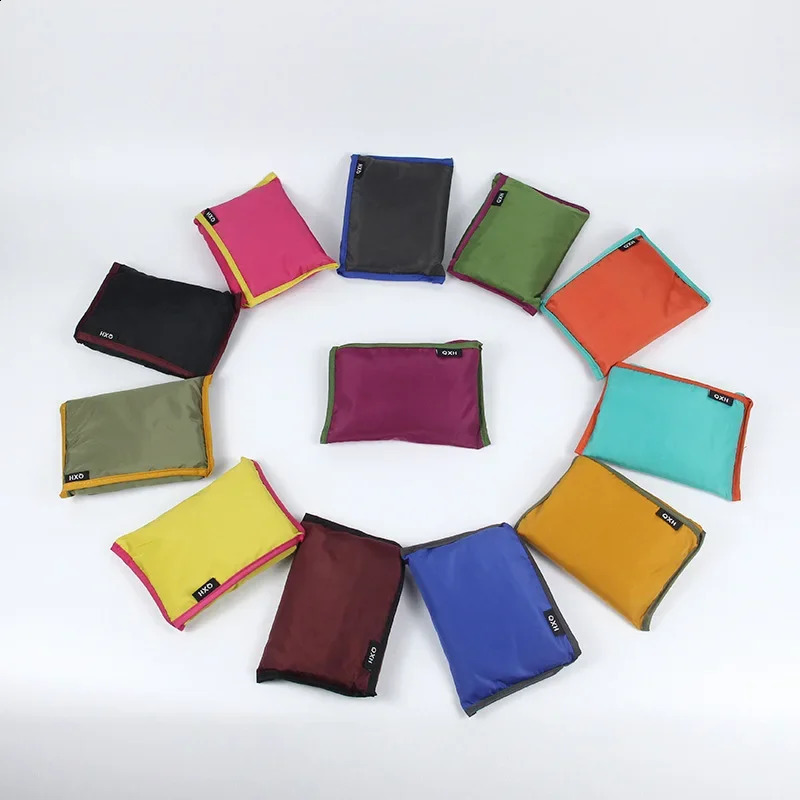 Large Capacity Reusable Drawstring Bag Nylon Foldable Grocery Collapsible Shopping Eco Polyester Beach Bags 240812ZYl