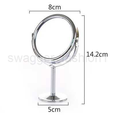 Desktop home standable make-up mirror double-sided mirror rotating desktop oval mirror home bedroom desktop make-up mirror smallXJ240813