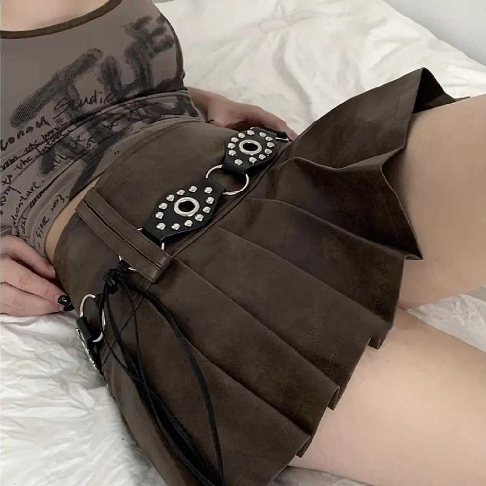 1PC Womens Fashion Belt Y2K Punk Belt PU Leather Retro Design Jeans Belt Versatile Belt W240807