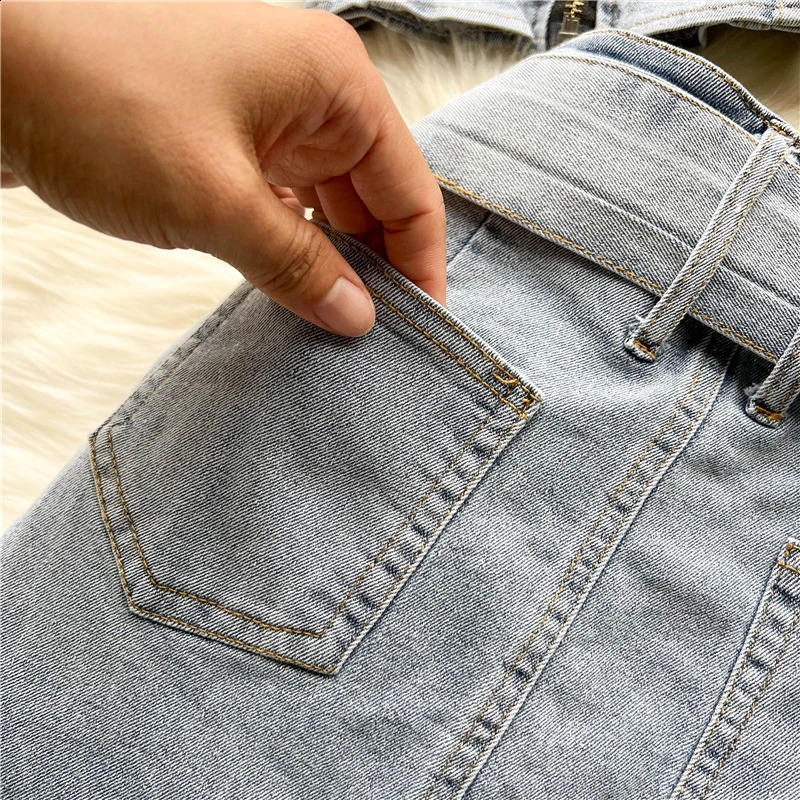 Sexy Women Summer Denim Jeans Halter Tops Mini Skirt Outfits Suits Backless Sashes Chic Style Bodycon High Waist Vestidos 240812