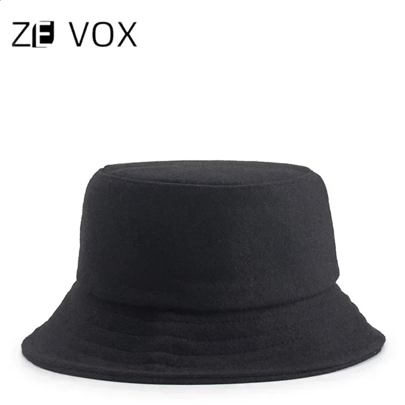 Winter Bucket Hat Mens Womens Big Brim Show Small Noodles High Quality Wool Keep Warm Windproof Fishing Panama 240812
