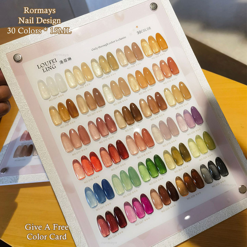 Rormays Summer New Jelly Color gel Polishing 30PCS Nude Color Ice Permeable Durable gel Varnish UV LED Shiny Nail Soaking Primer Wholesale factory