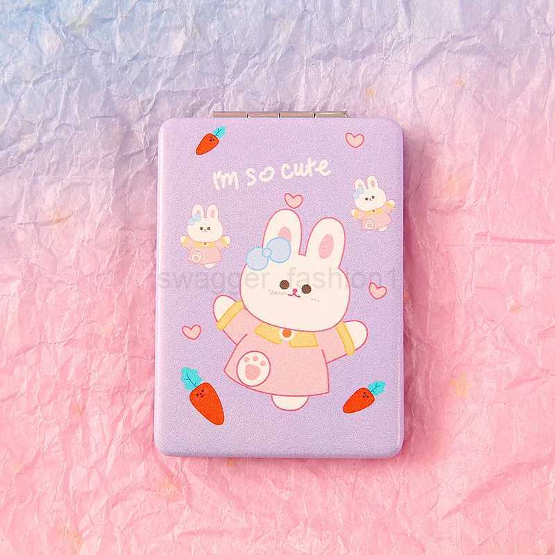 Cartoon Mini Makeup Mirror Double-Sided Round Makeup Mirror Portable Mini Folding Makeup Mirror Pocket Mirror for Girl WomenXJ240813