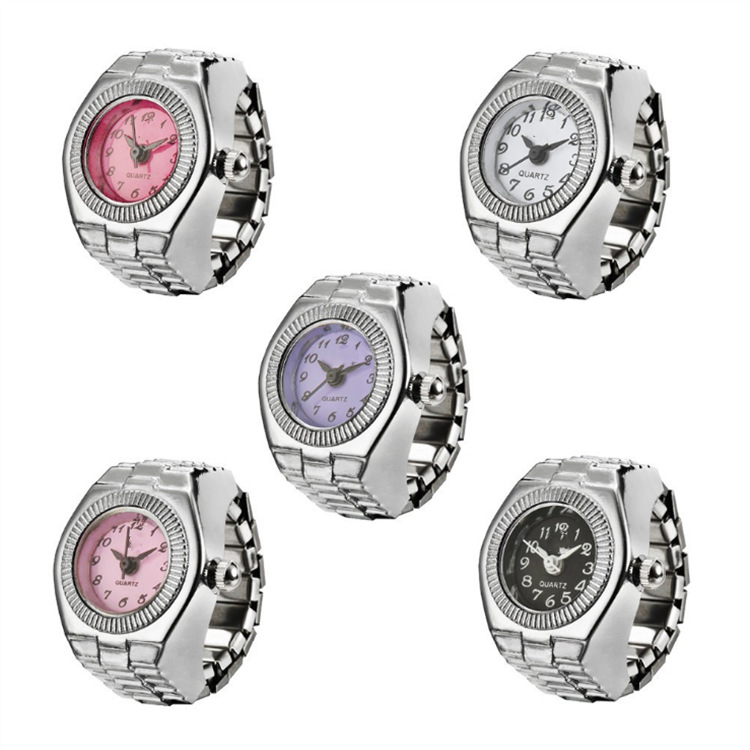 Simple all-in-one ring watch new Korean alloy creative watch ring performance goods R240813
